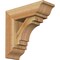 Ekena Millwork Merced Traditional Rough Sawn Bracket w/ Offset Brace, Western Red Cedar, 6"W x 16"D x 16"H BKT0604X16X16MRC01RWR - alternate 1